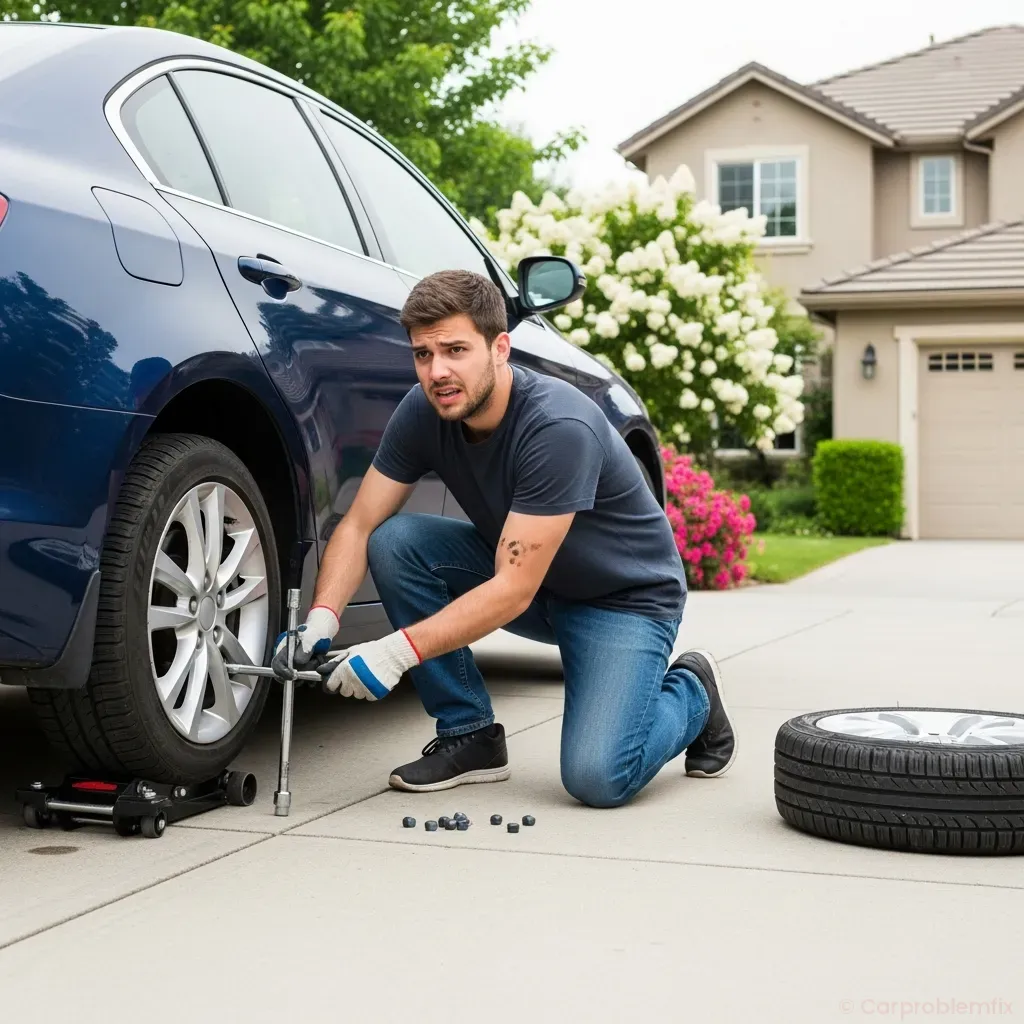 DIY Flat Tire Repair: How to Plug a Puncture – detailed illustration