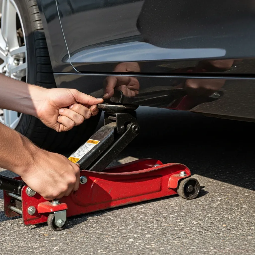 2019 hyundai tucson flat tire: safely change the wheel yourself – 2019 hyundai tucson: flat tire: safely change the wheel – diagnosis steps – component close-up